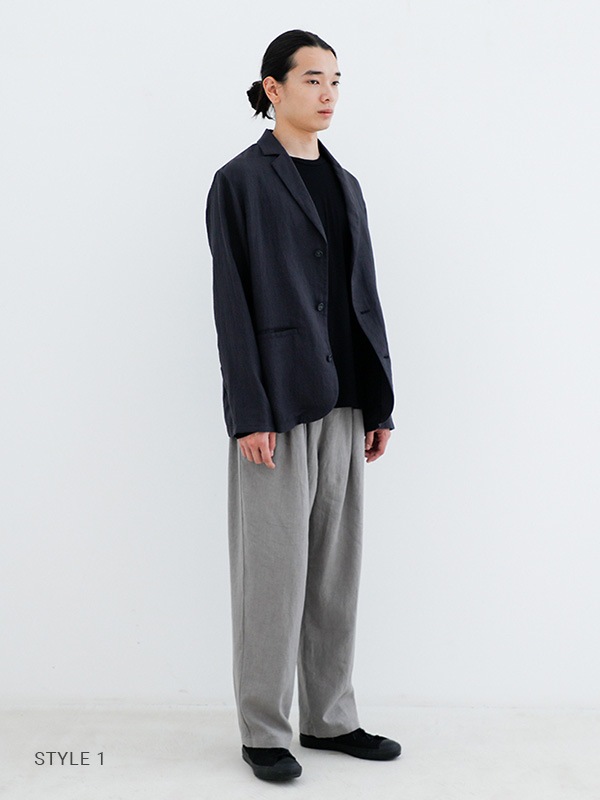 evam eva｜linen silk jacket [men's]｜men's