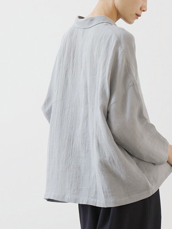 linen wide shirt