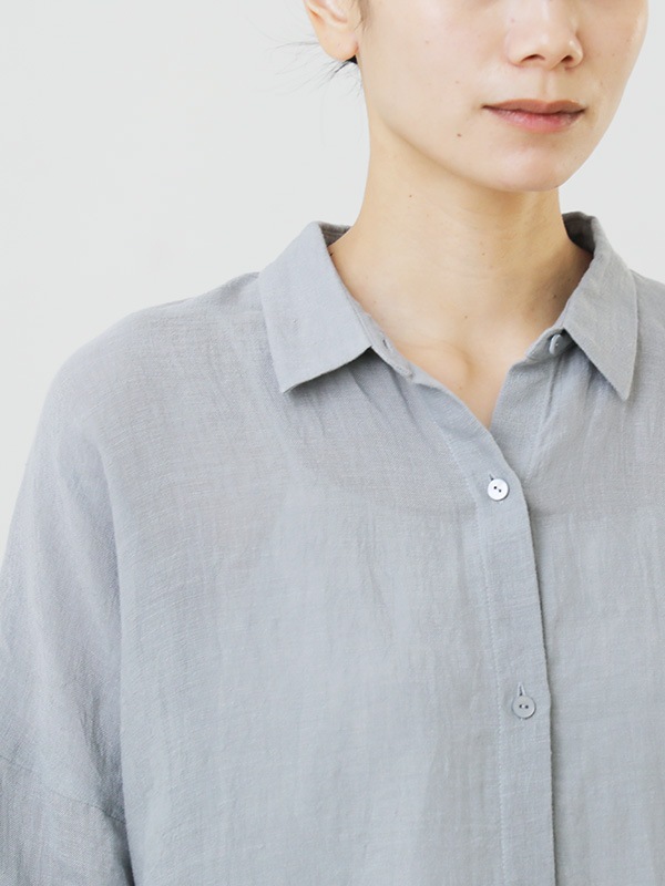 linen wide shirt