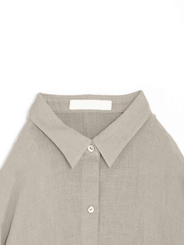 linen wide shirt