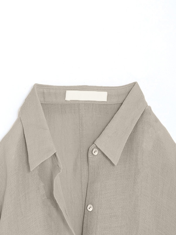 linen wide shirt