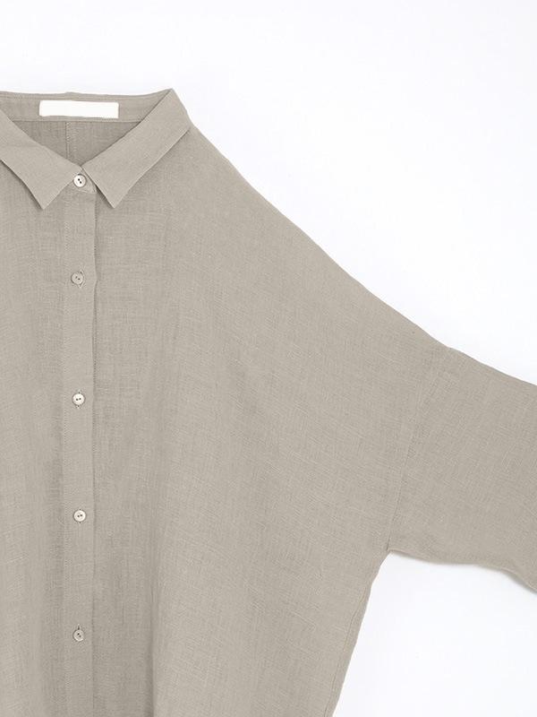 linen wide shirt