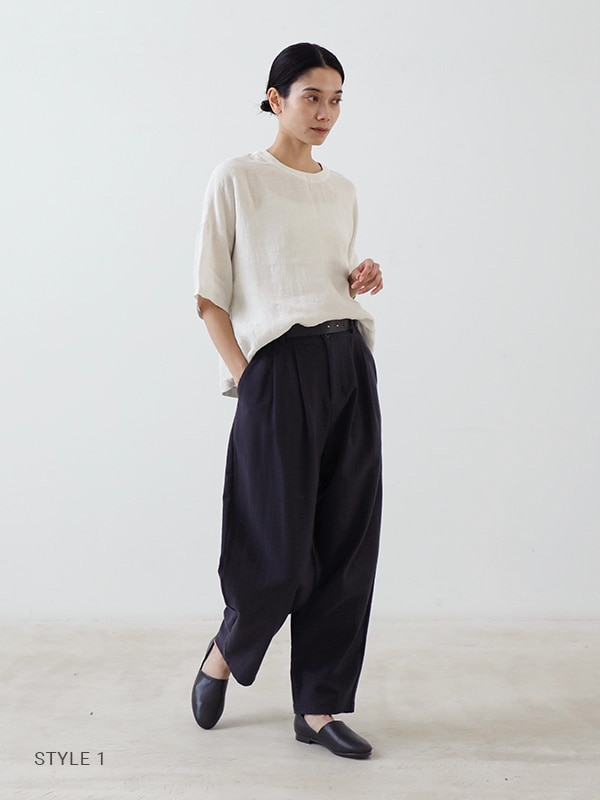 evam eva｜linen pullover｜ladies',tops