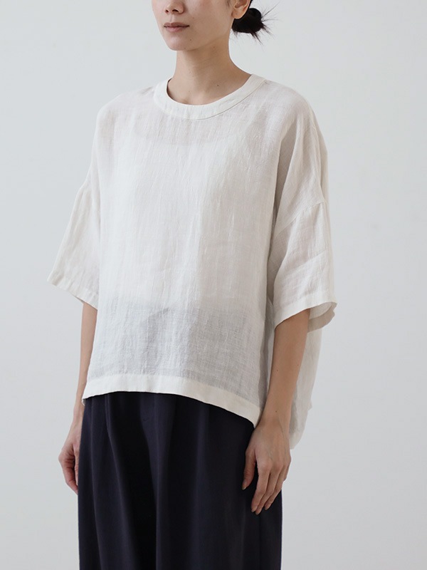 evam eva｜linen pullover｜ladies',tops