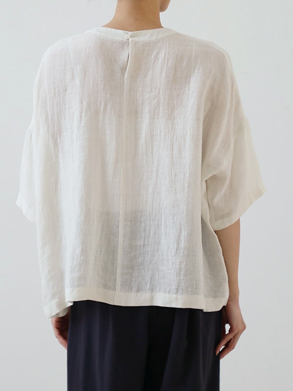 evam eva｜linen pullover｜ladies',tops