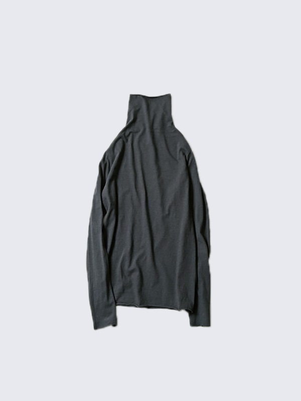 cotton cut&sew turtleneck pullover