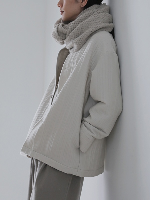 quilting band collar jacket [men's]