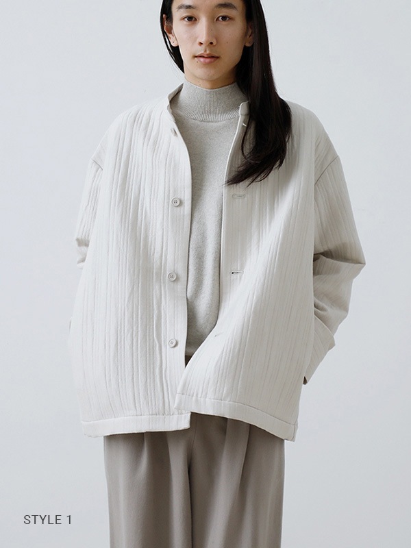 quilting band collar jacket [men's]