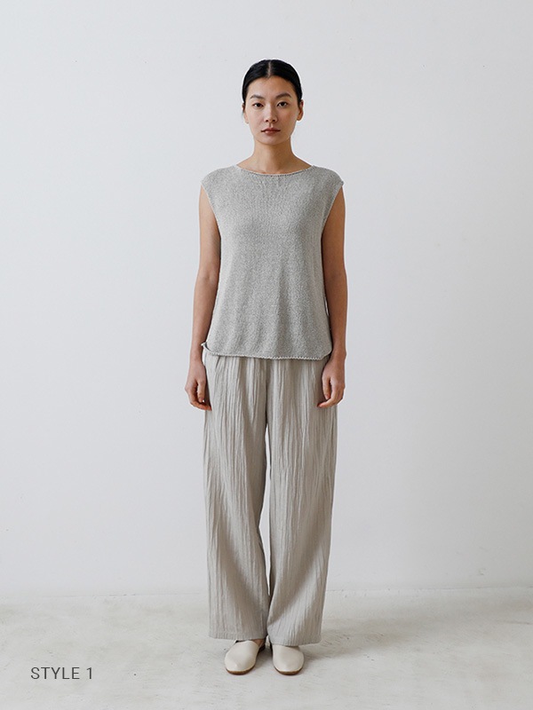 evam eva｜dry silk sleeveless｜ladies',tops