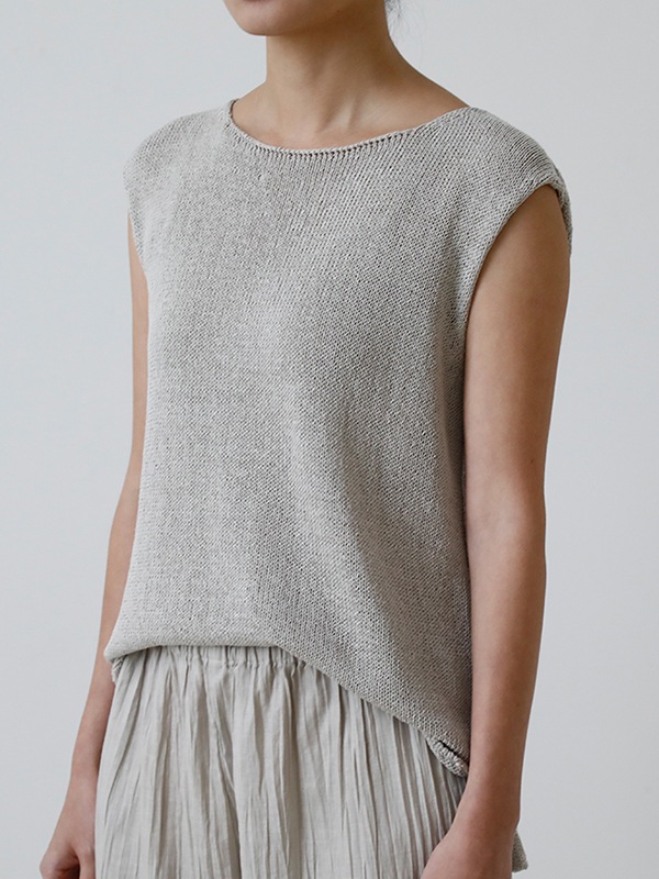 evam eva｜dry silk sleeveless｜ladies',tops