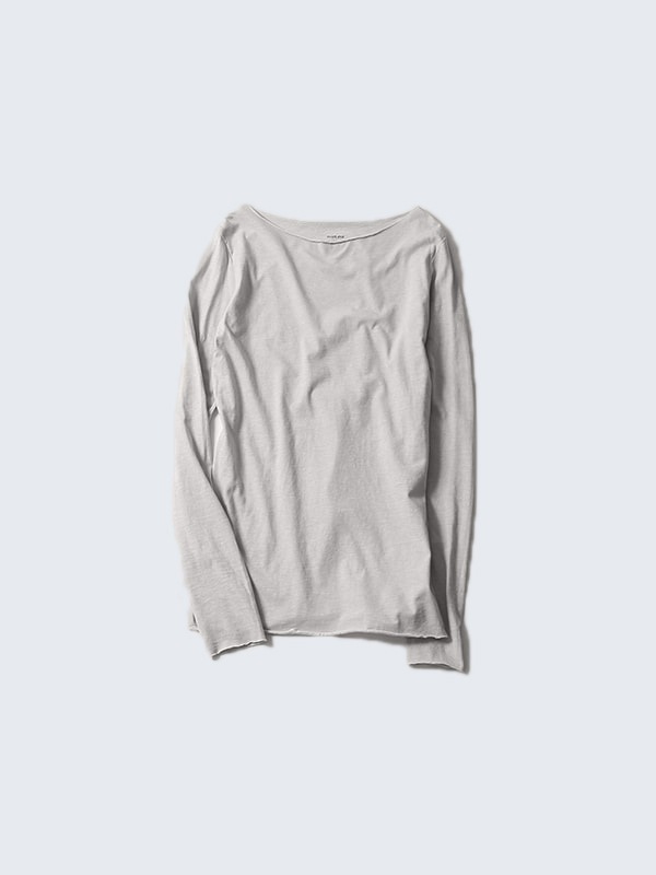 cotton cut&sew boat neck pullover