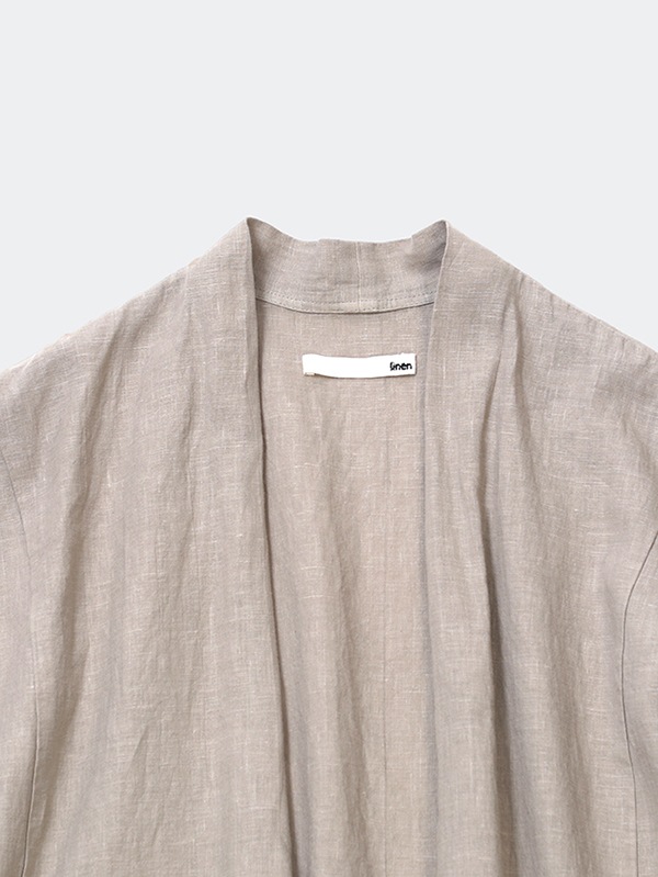 evam eva｜water linen long vest｜ladies'