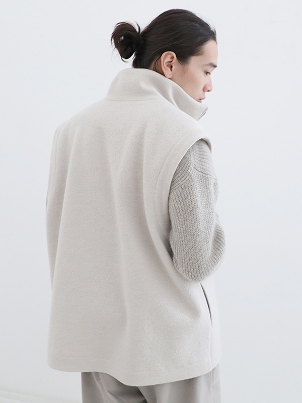 evam eva｜press wool vest [men's]｜men's