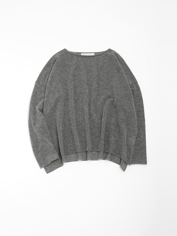 wool cashmere boat neck pullover
