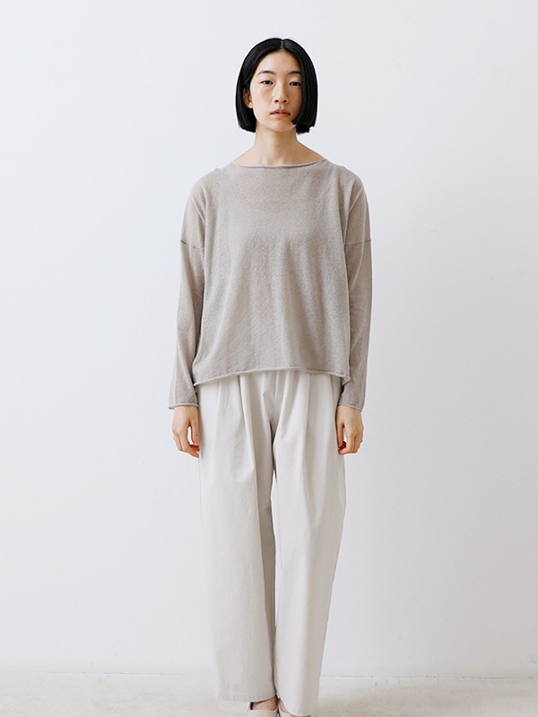 wool cashmere boat neck pullover