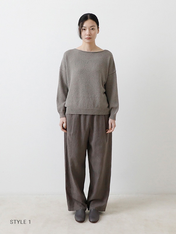 【新品タグ付き】2025SS water linen wide pants evam eva｜water linen wide pants｜ladies',bottoms