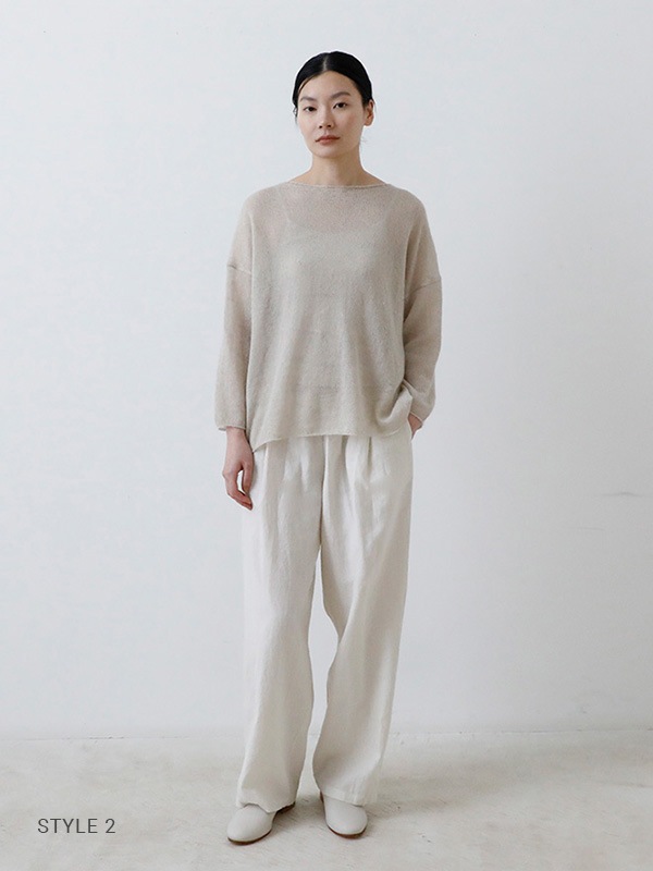 【新品タグ付き】2025SS water linen wide pants 新品タグ付き】2025SS water linen wide pants