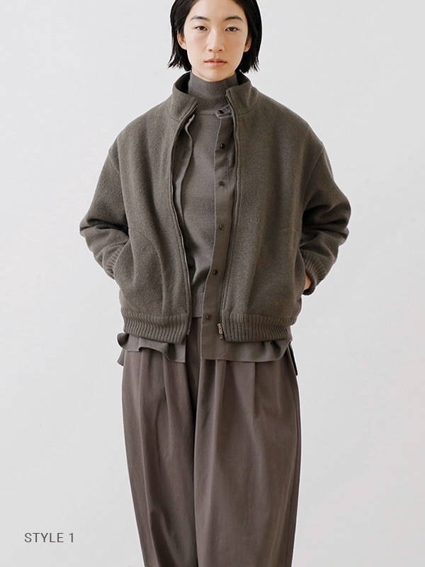 press wool blouson