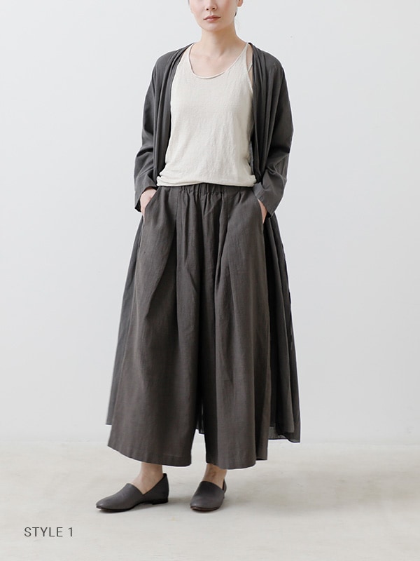 パンツ evam eva water linen pants evam eva｜water linen wide pants｜ladies',bottoms