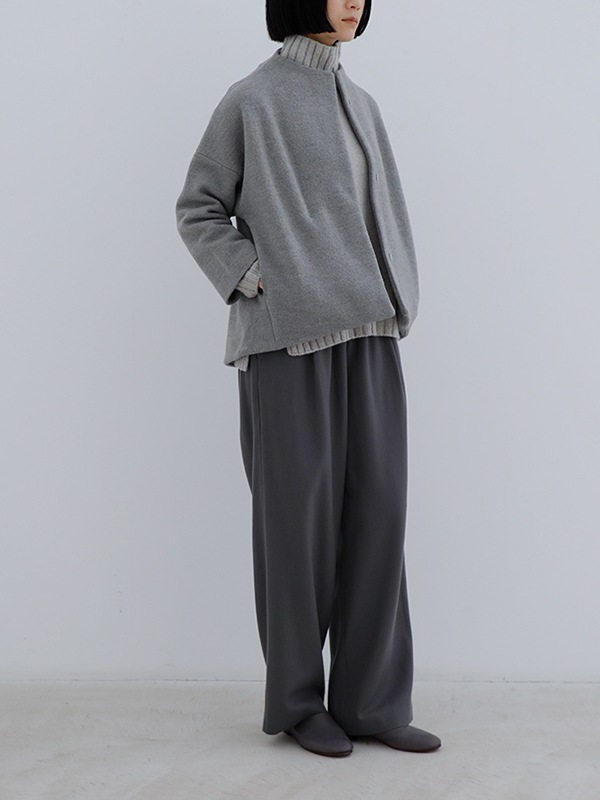 press wool short coat