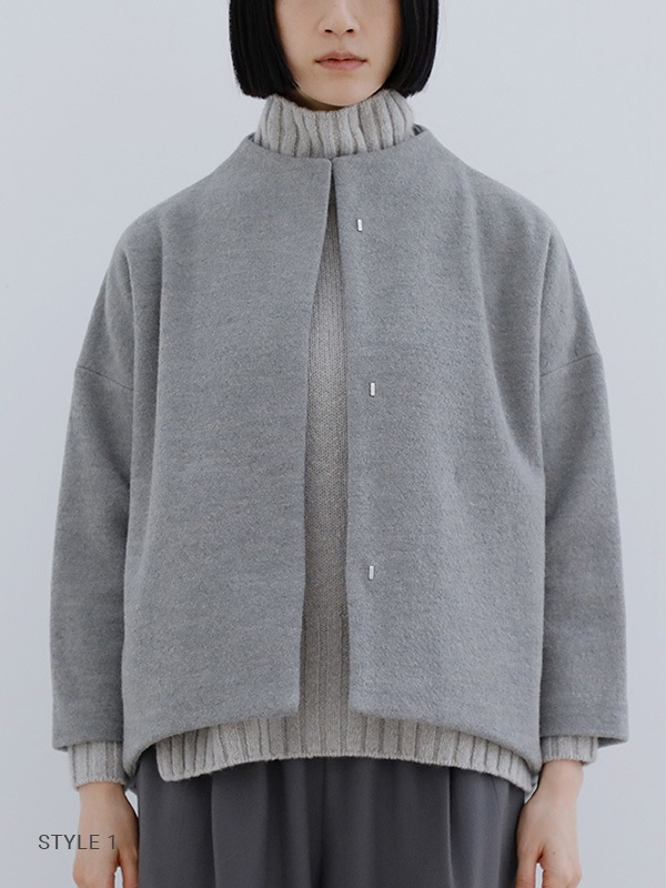 press wool short coat