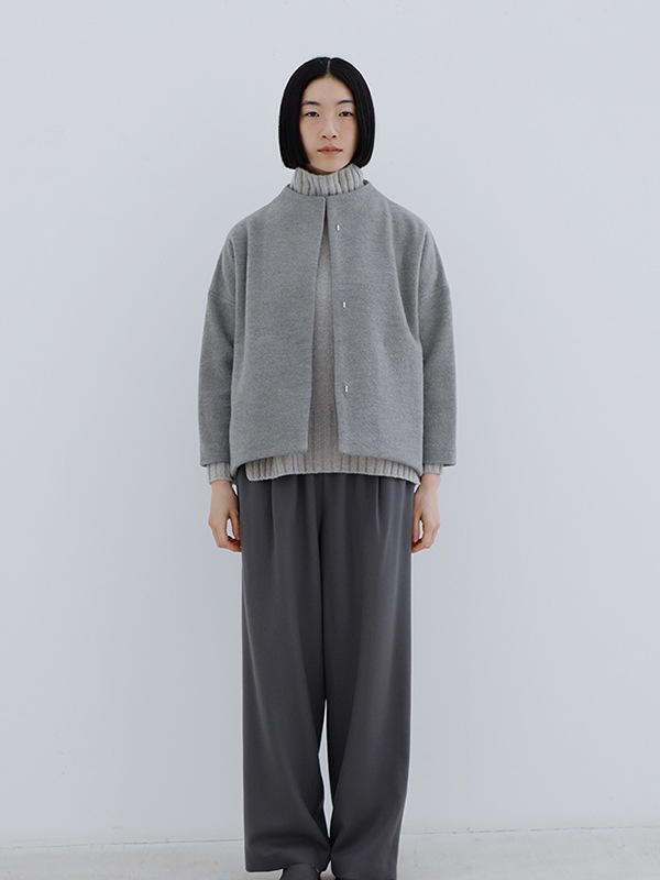 press wool short coat