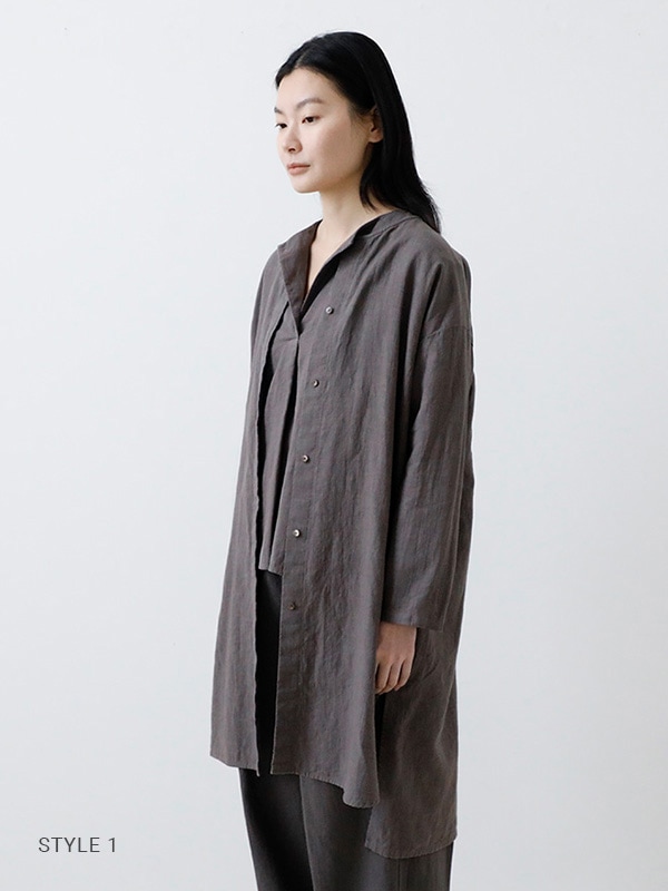 エヴァムエヴァ evameva リネン　チュニック evam eva｜linen tunic｜ladies',tops