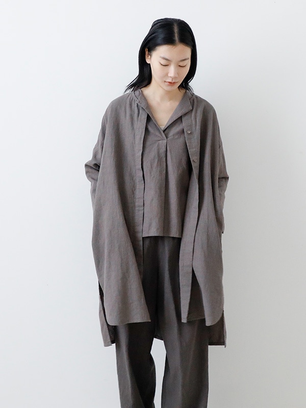 evam eva｜water linen tunic｜ladies',tops