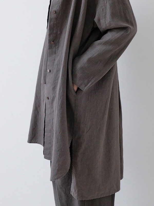 evam eva｜water linen tunic｜ladies',tops