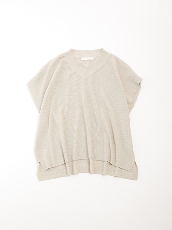 cotton ramie v neck vest