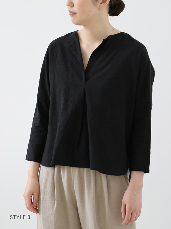 evam eva water linen pullover リネン100% water linen pullover ウォーターリネンプルオーバー evam eva