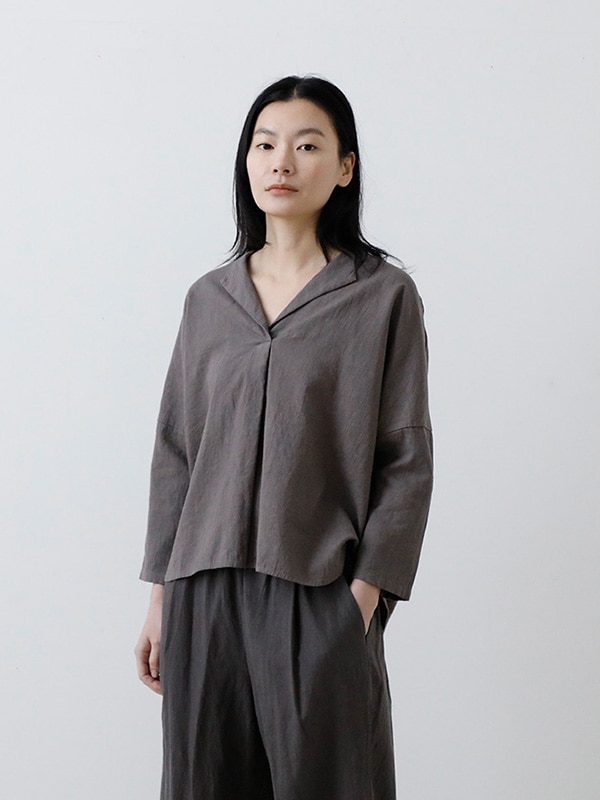 evam eva｜water linen pullover｜ladies',tops