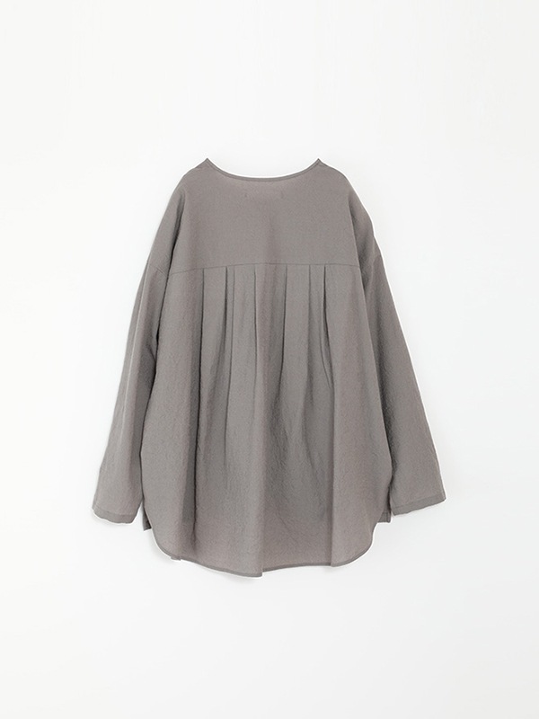 wool no collar shirt