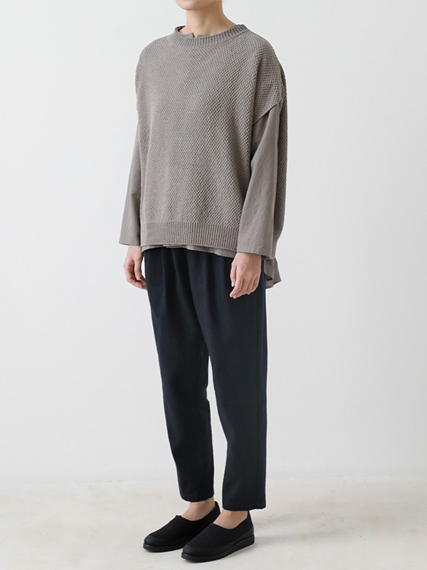 wool no collar shirt