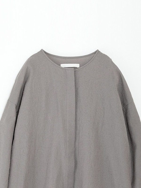wool no collar shirt