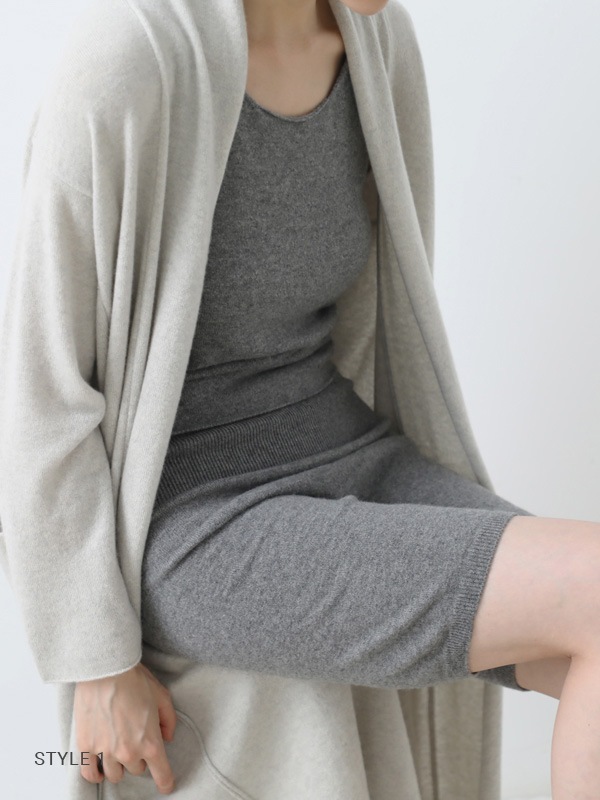 cashmere rib inner pants