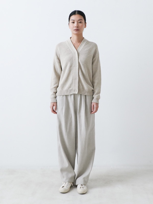 evam eva｜moss stitch cardigan｜ladies',tops