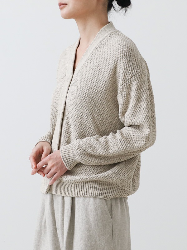 evam eva モスステッチカーディガン evam eva｜moss stitch cardigan｜ladies',tops