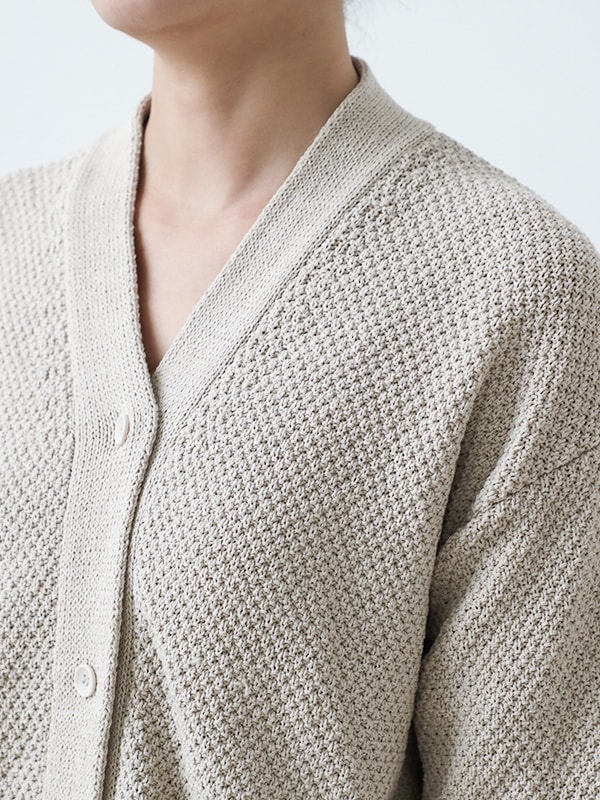 evam eva モスステッチカーディガン evam eva｜moss stitch cardigan｜ladies',tops