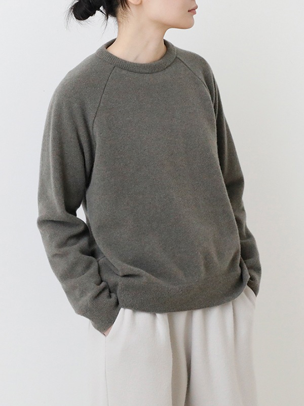evam eva｜press wool raglan pullover｜ladies',tops