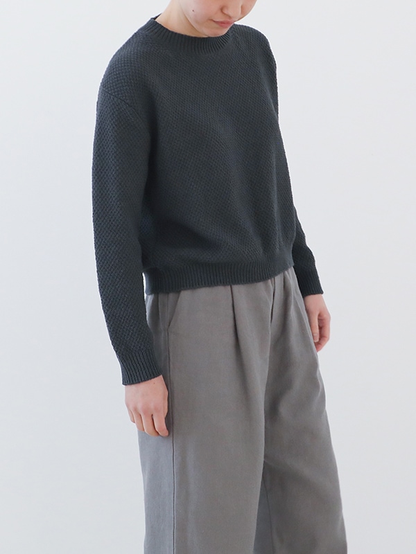 evam eva｜moss stitch pullover｜ladies',tops