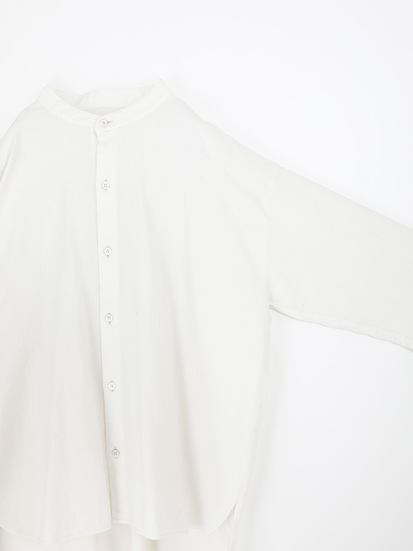 evam eva｜cotton wool band collar shirt [men's]｜men's