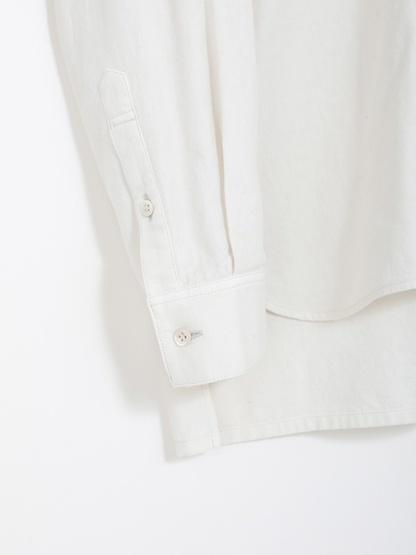 evam eva｜cotton wool band collar shirt [men's]｜men's