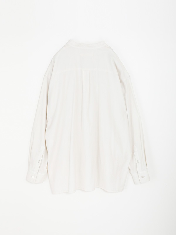 evam eva｜cotton wool band collar shirt [men's]｜men's