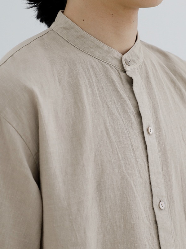 evam eva｜water linen half sleeve shirt [men's]｜men's