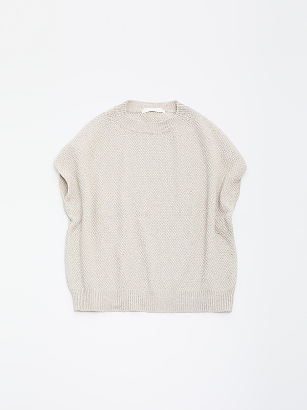 evam eva✨薄手ニット evam eva｜moss stitch vest｜ladies',tops