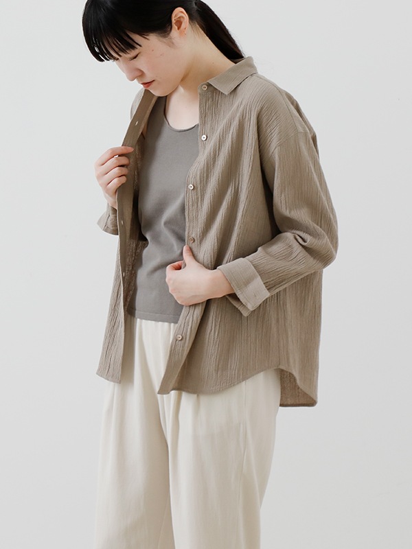 evam eva｜cotton shirt ｜ladies',tops