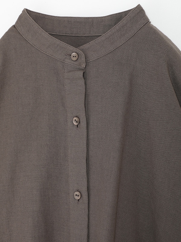 evam eva｜cotton wool band collar shirt｜ladies',tops