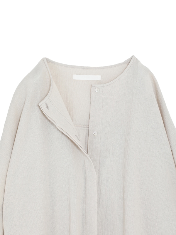 cotton no collar shirt