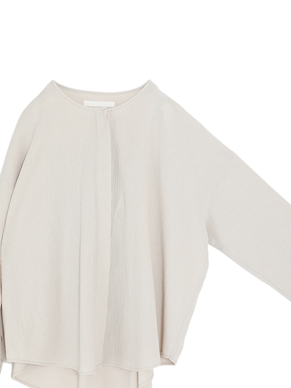 cotton no collar shirt